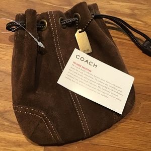 Never used, Coach Suede Wristlet
